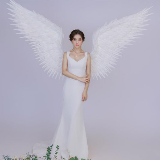 White Large Adult Feather Costume Prop Party Decoration Angel wings