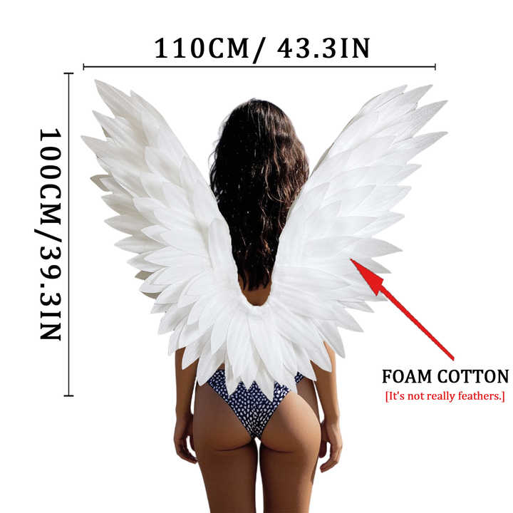 Handmade White Foam Small Angel Wings for Special Photo Shoots and Model Walks