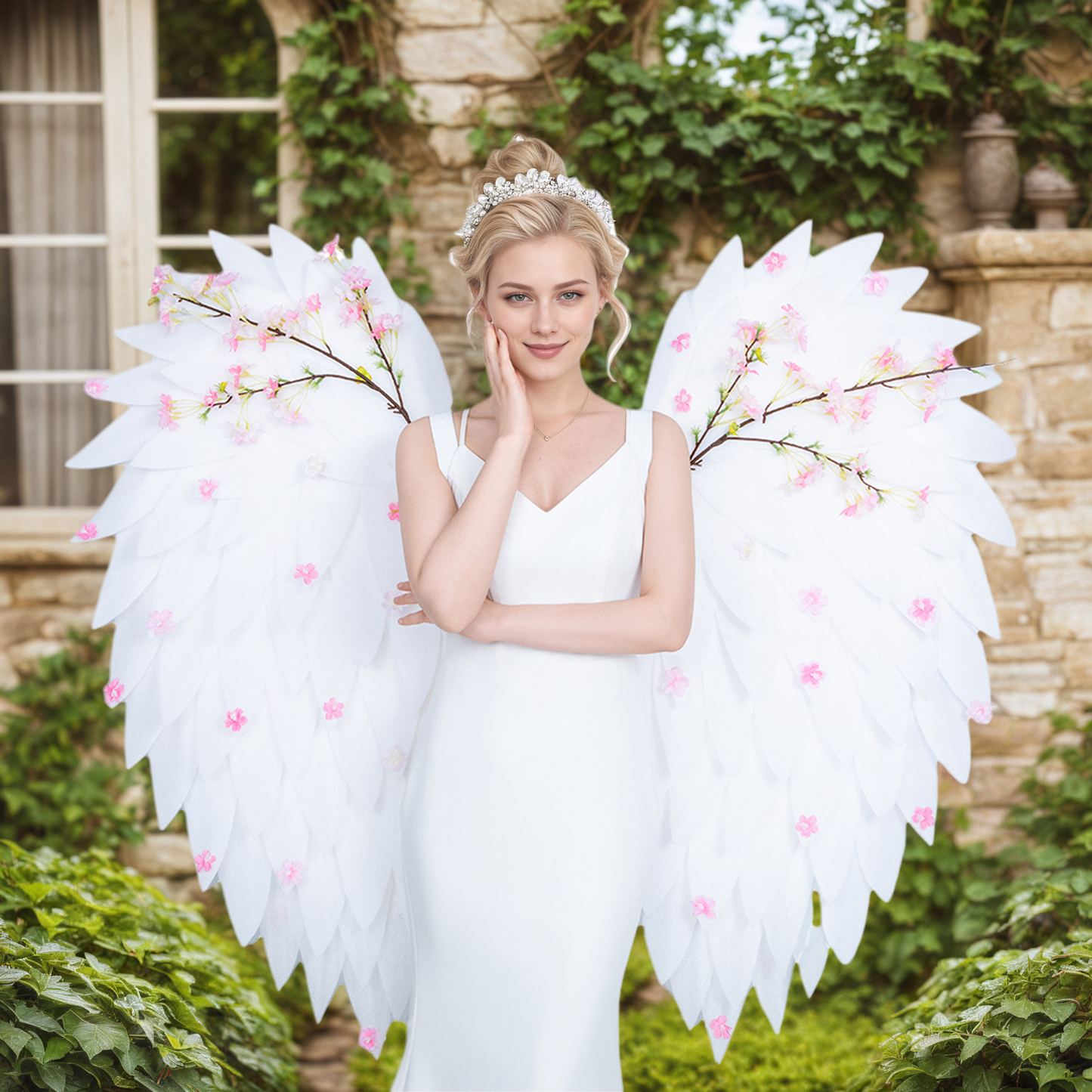 Handmade Dreamy Cherry Blossom Foam Cotton Wings - Photography, Runway & Cosplay Essential