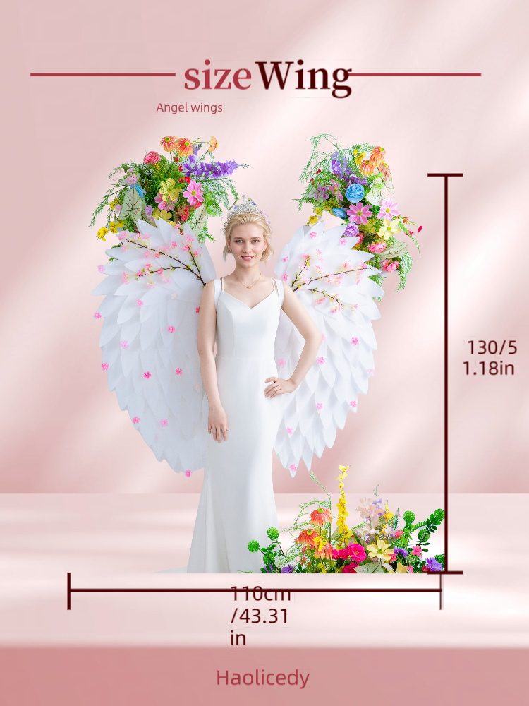 Handmade Dreamy Cherry Blossom Foam Cotton Wings - Photography, Runway & Cosplay Essential