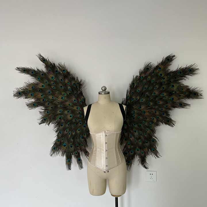 Peacock Feather wings Decorative Catwalk Performance Props Feather wings