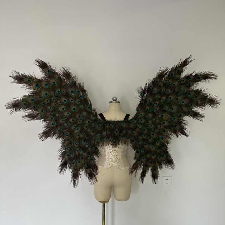 Peacock Feather wings Decorative Catwalk Performance Props Feather wings