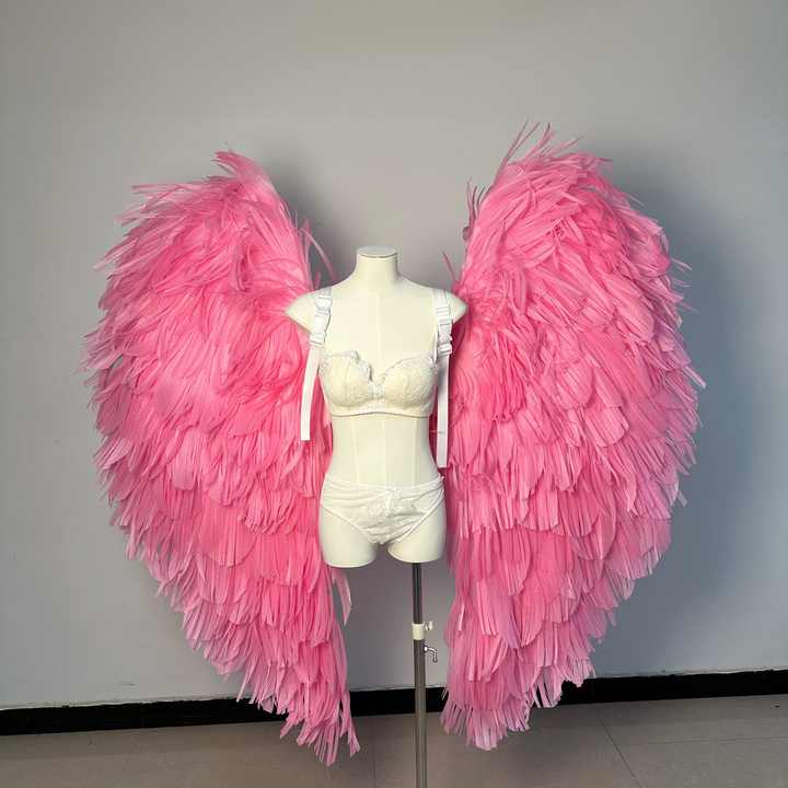 Custom Handmade Lightweight Pink Foam Angel Wings for Photography Props and Events Decoration