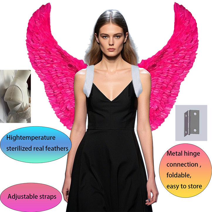 Studio Photography Modeling Props Big wings Decoration Long Feather Angel wings