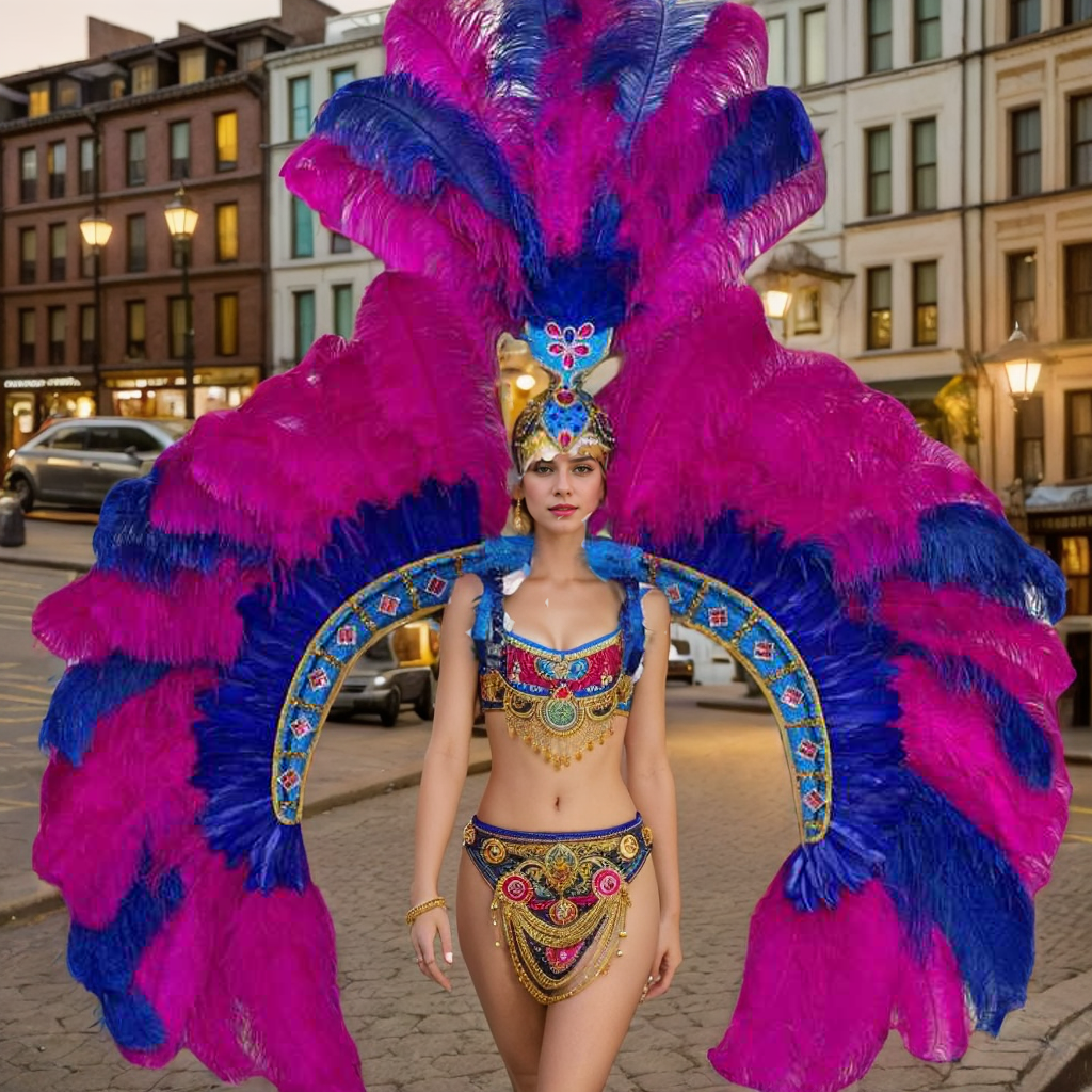 Brazilian Samba Carnival Carnival Feathered Wings Music Festival Dancer Parade Performance Costume