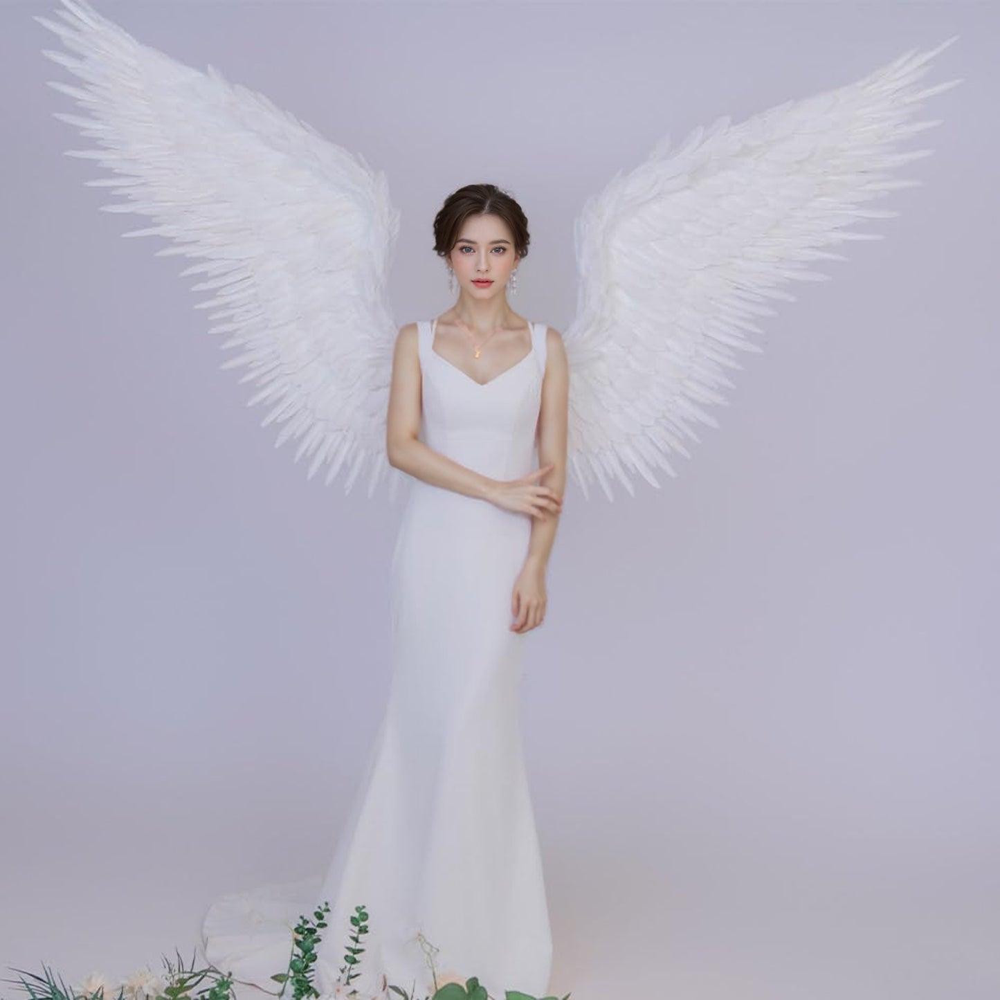 White Large Adult Feather Costume Prop Party Decoration Angel wings