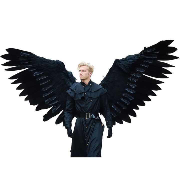 Customizable Mechanical Articulated Angel Wings with Motorized Folding for Halloween Costume and Parties