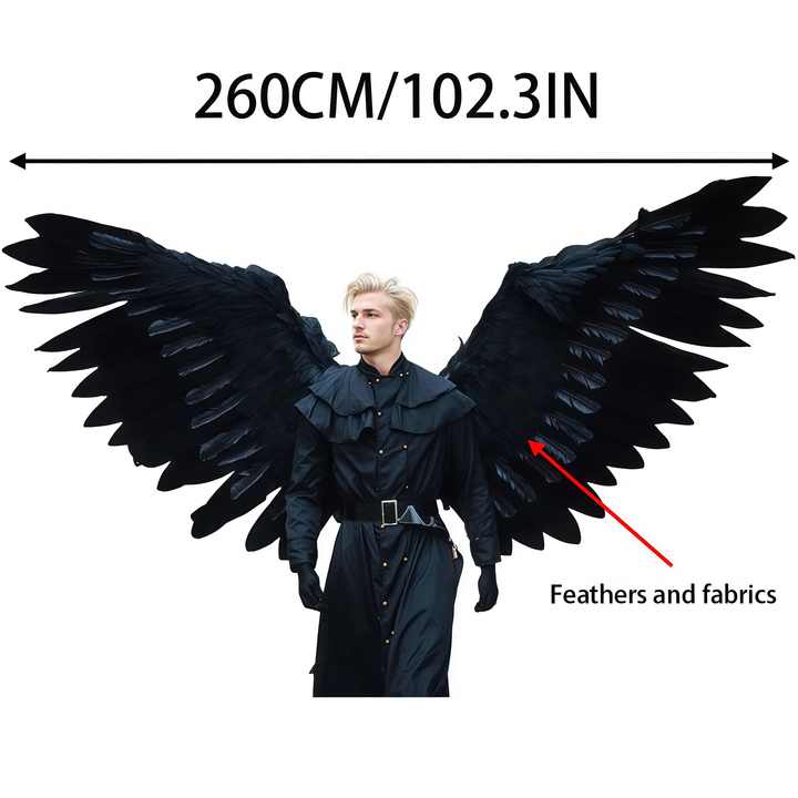 Customizable Mechanical Articulated Angel Wings with Motorized Folding for Halloween Costume and Parties