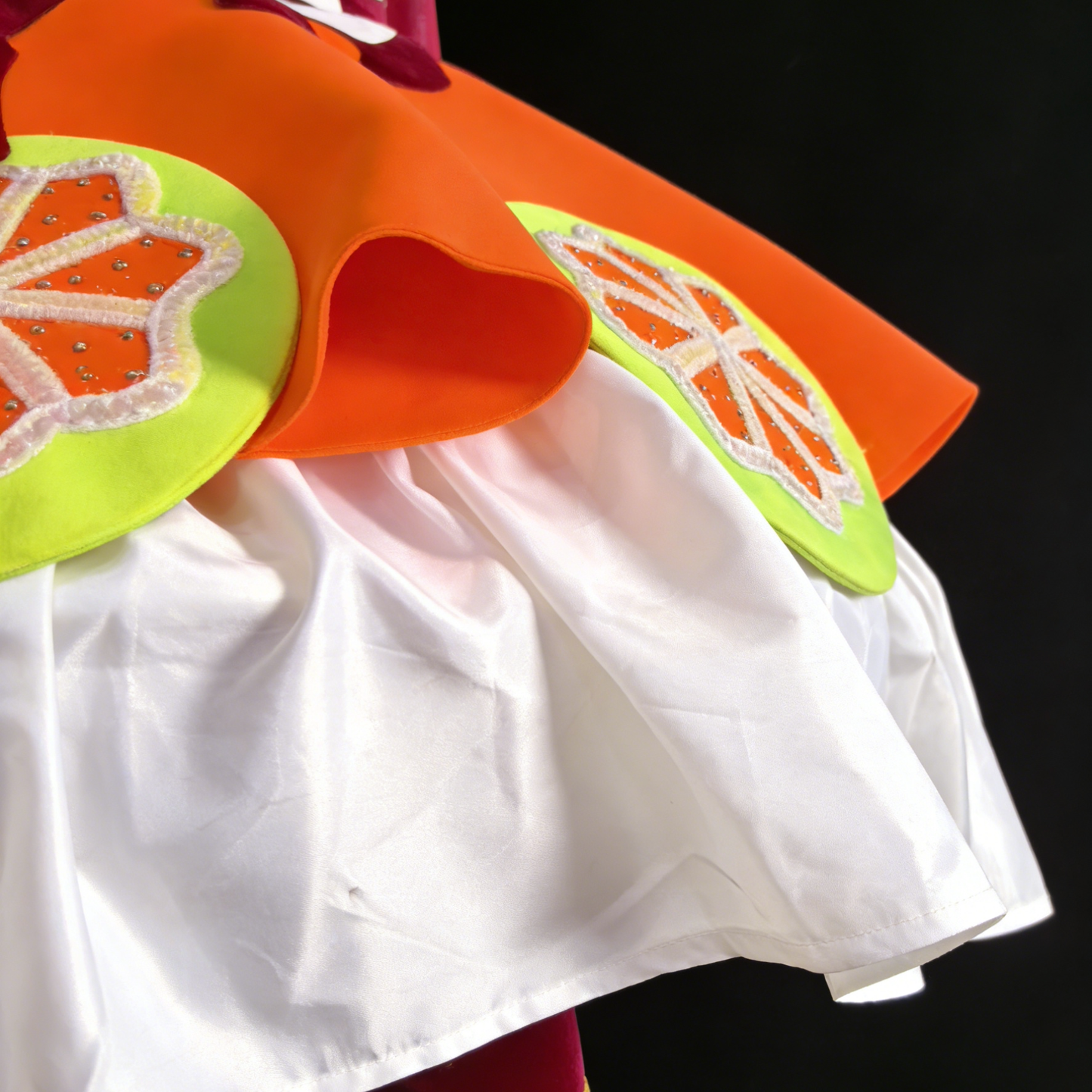 Orange Theme Creative Performance Costume, Orange Slice Decor Multi-Layer Tutu Skirt, Fun Themed Outfit