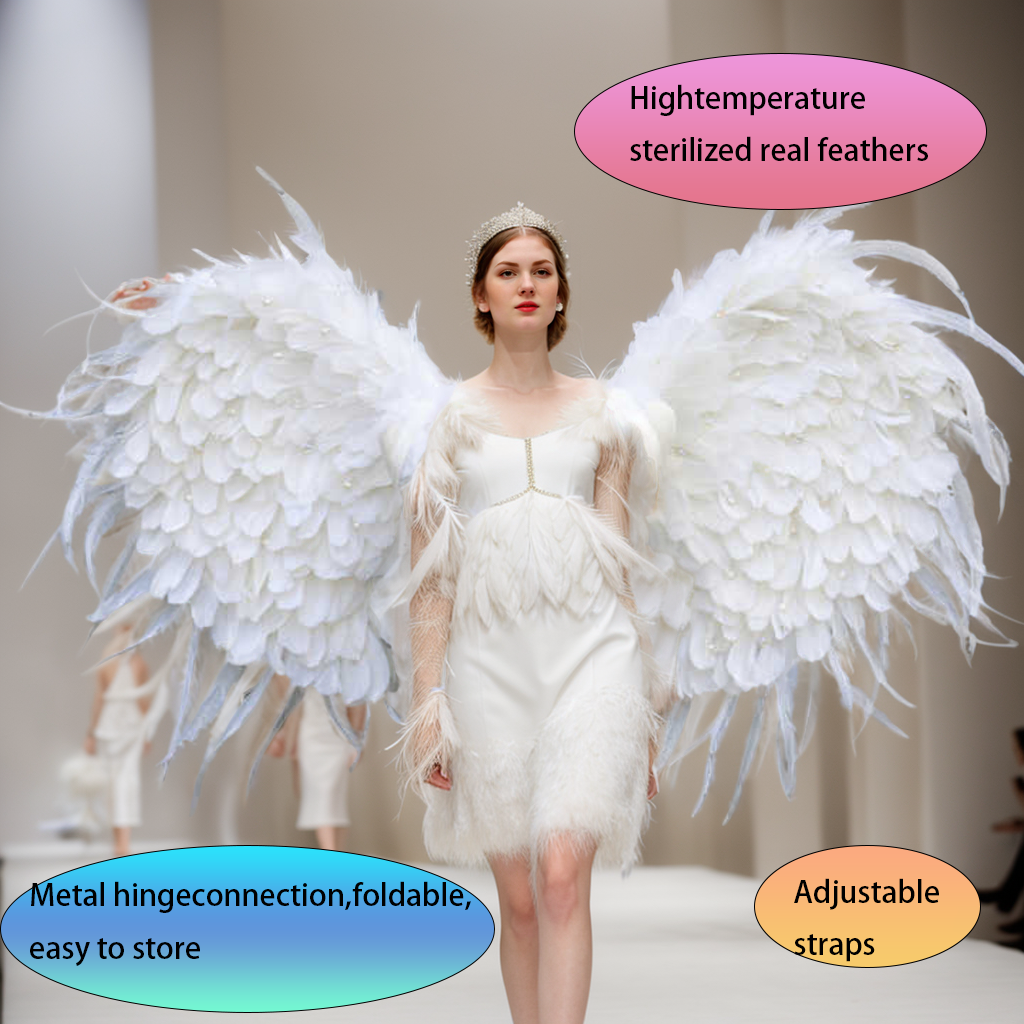 Model Catwalk Performance Large Angel Wings Adult wings with Diamond Feathers