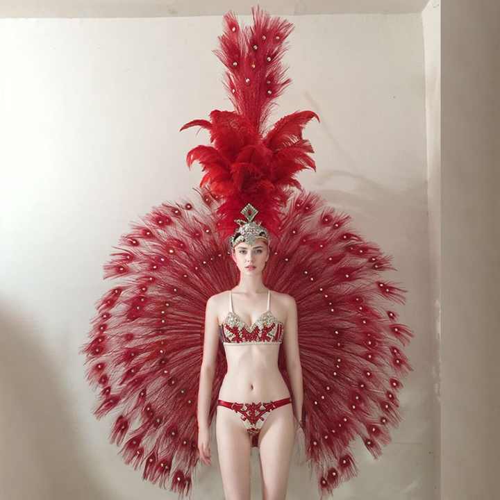 Brazilian Festival Stage Performance Samba wings Large Angel Big Show wings Samba Stage Feather wings