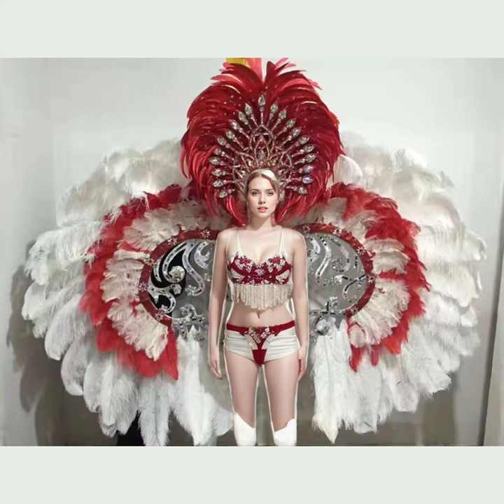 Brazilian Festival Stage Performance Samba wings Large Angel Big Show wings Samba Stage Feather wings