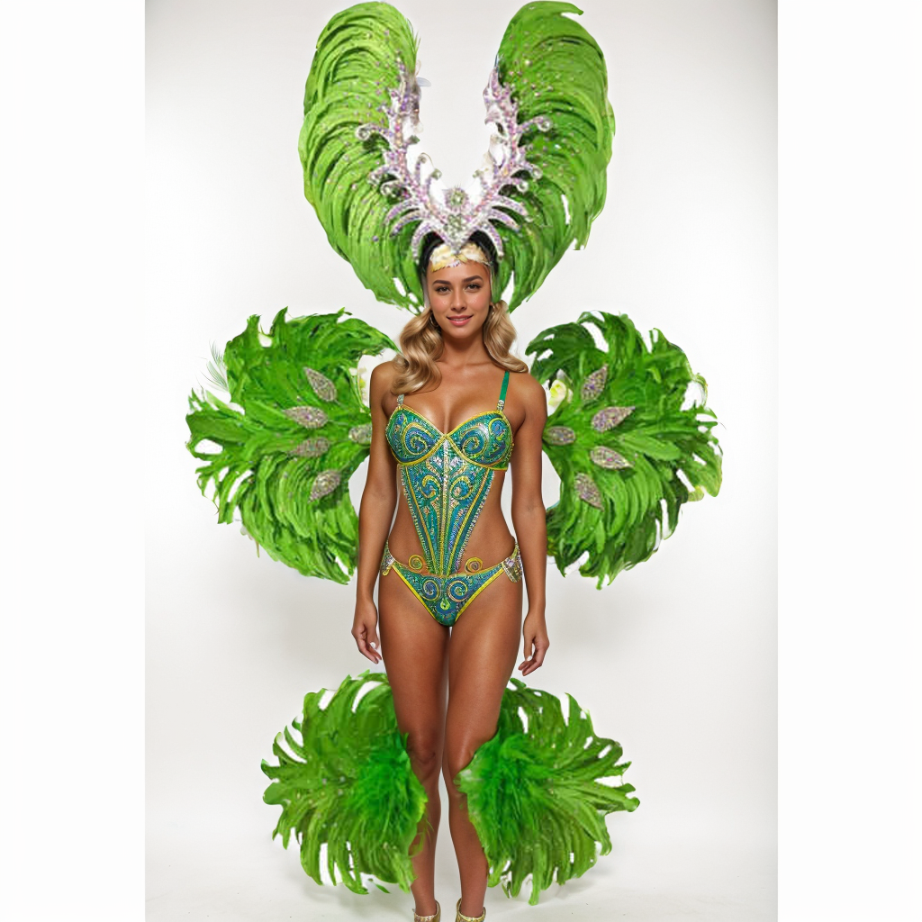 Spectacular Feather Samba Wings for Carnival Parties, Dance Shows & Grand Stage Performances