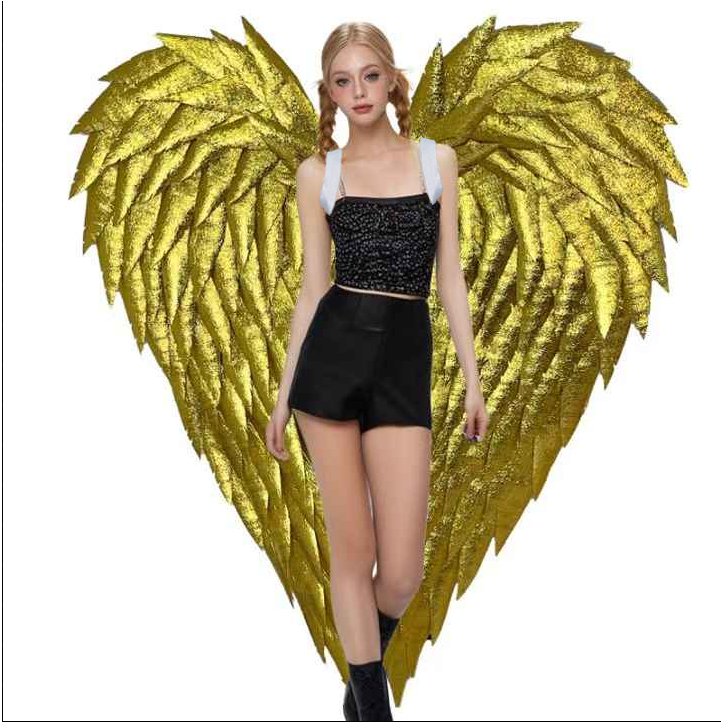 Custom Adults Large EPE Foam Golden Angel Wings for Cosplay Carnival Stage Shows and Photography Props Accessories