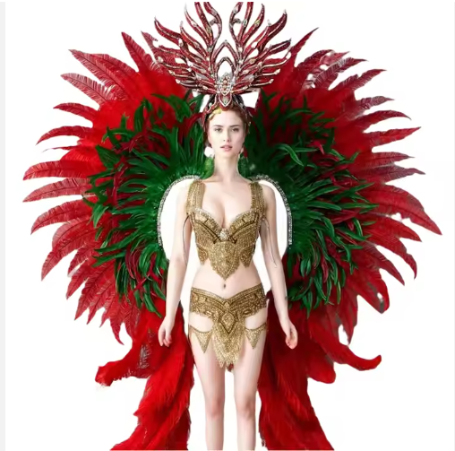 Custom  Samba Feather Wings: Unrivaled for Rio Carnival, Stunning on Stage, and Perfect for Parade Costumes