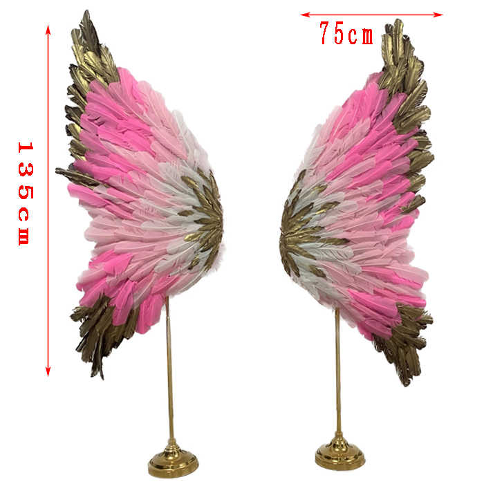Custom Large Giant Angel Feather Wings with Base for Wedding Decor & Wall Background Decoration