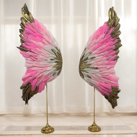 Custom Large Giant Angel Feather Wings with Base for Wedding Decor & Wall Background Decoration