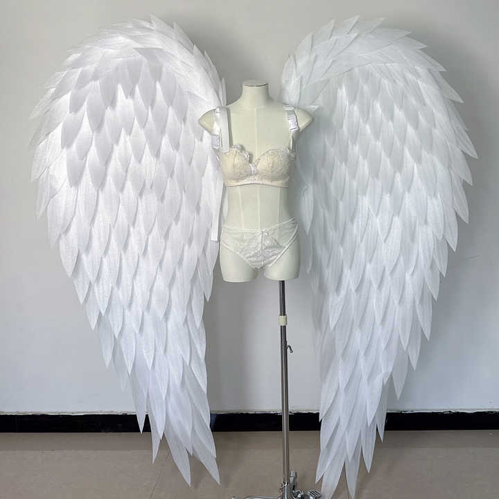 Handmade White Foam Large Angel Wings, suitable Photography