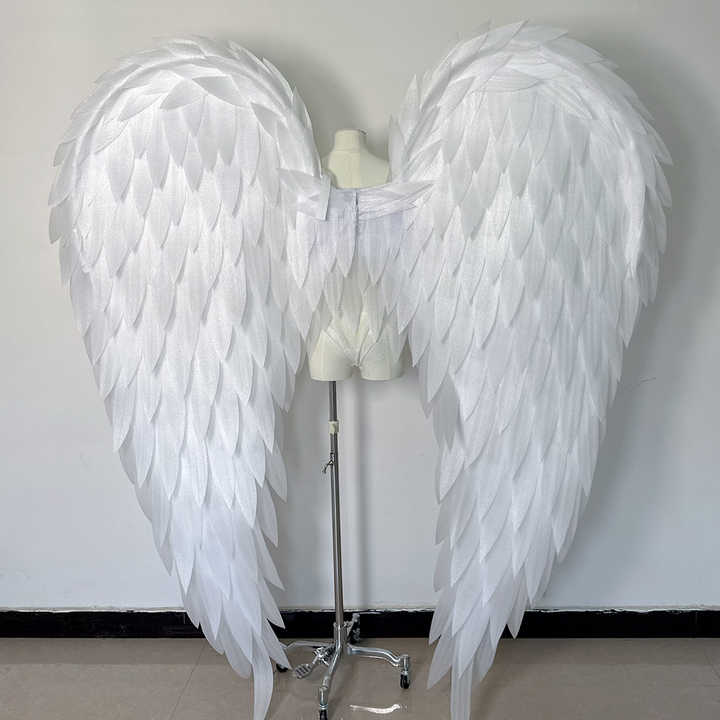 Handmade White Foam Large Angel Wings, suitable Photography