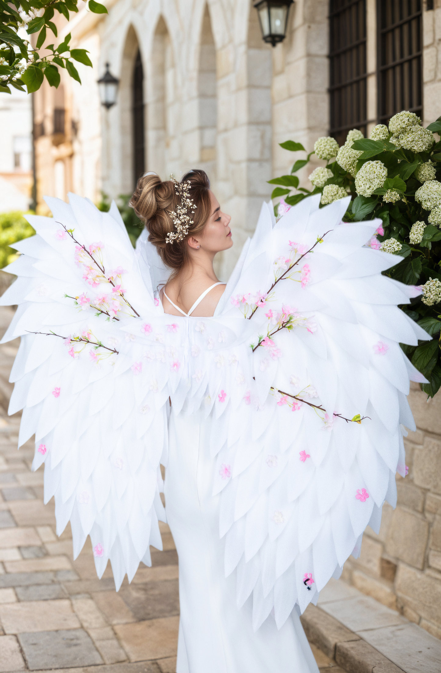 Handmade Dreamy Cherry Blossom Foam Cotton Wings - Photography, Runway & Cosplay Essential