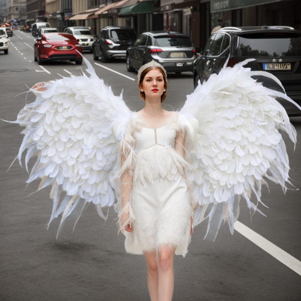Model Catwalk Performance Large Angel Wings Adult wings with Diamond Feathers