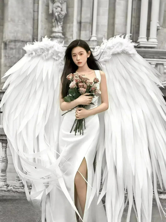 Model Walk Show Angel wings Studio Photography Modeling Props White Large Angel wings