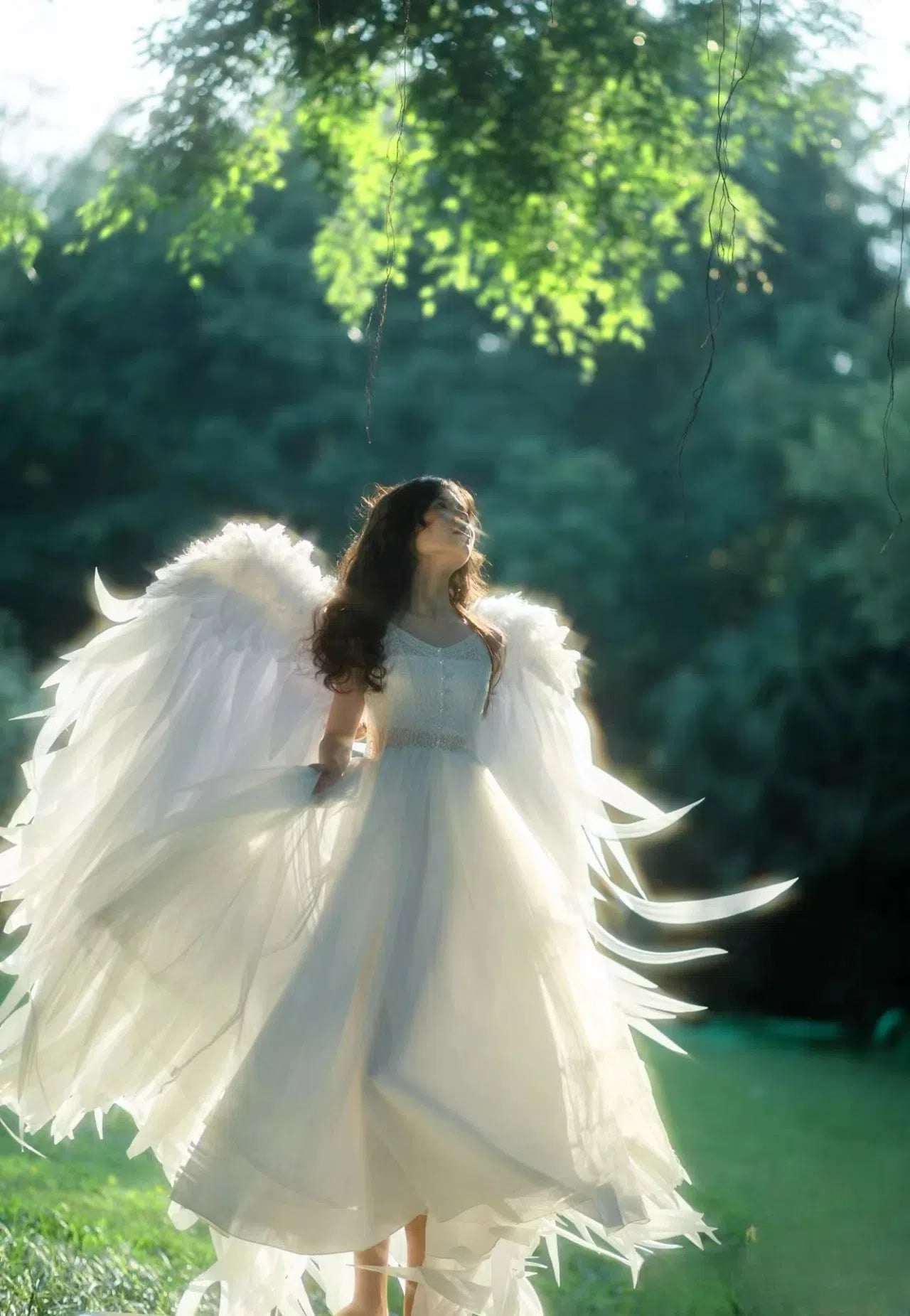 Model Walk Show Angel wings Studio Photography Modeling Props White Large Angel wings