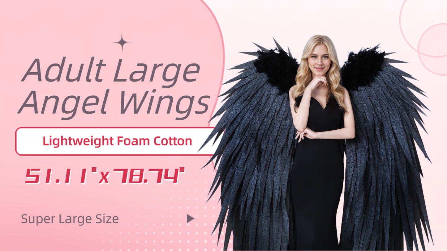 Model Walk Show Angel wings Studio Photography Modeling Props Black Large Angel wings
