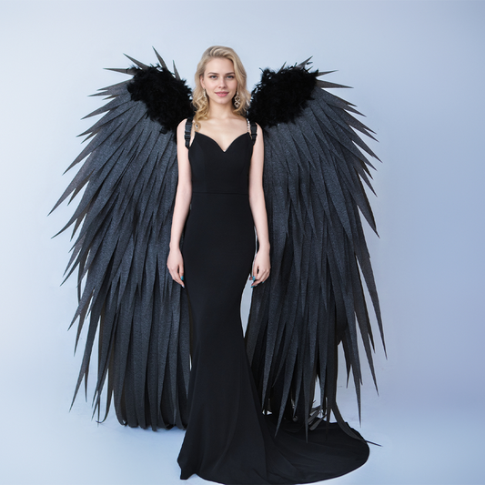 Model Walk Show Angel wings Studio Photography Modeling Props Black Large Angel wings