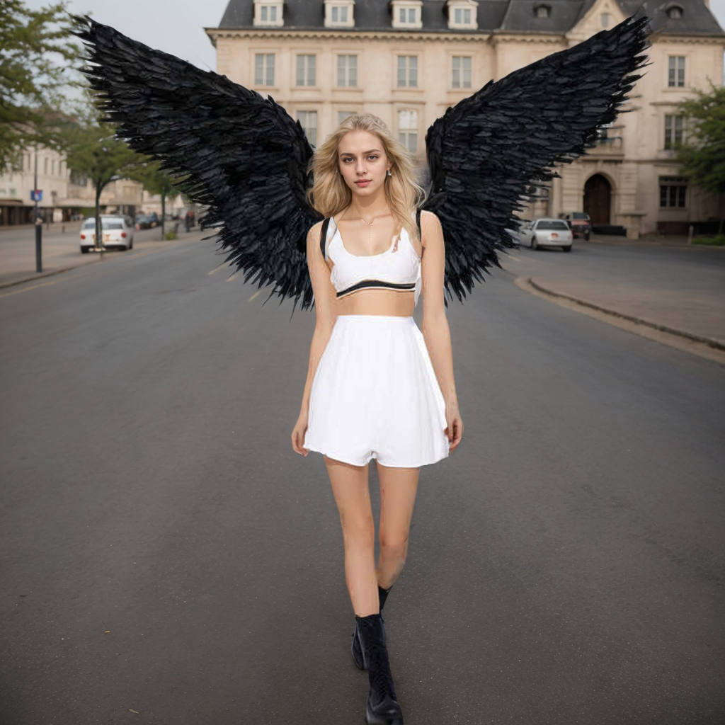 Custom Large Adult Black Feather Angel Wing Costume Photography wings