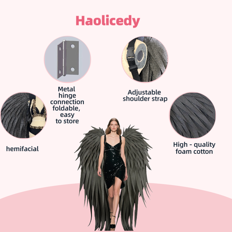 Black Foam Angel Wings - Essential for Stylish Looks