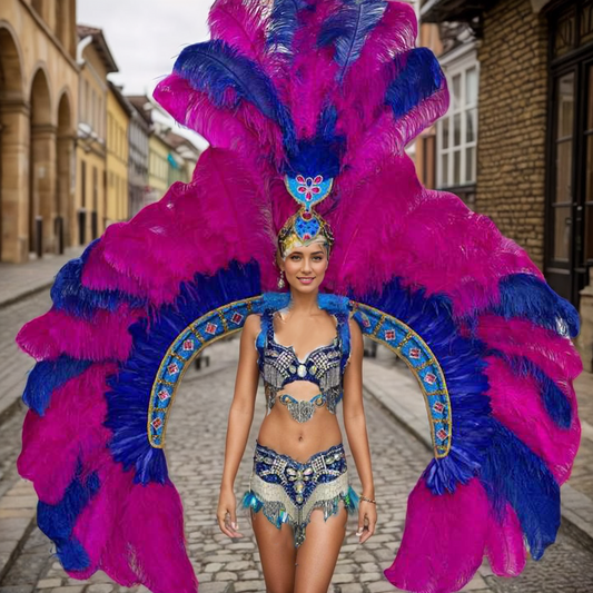 Brazilian Samba Carnival Carnival Feathered Wings Music Festival Dancer Parade Performance Costume