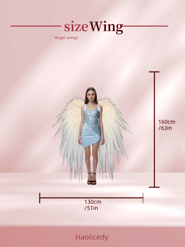 White foam cotton wings are a must-have for photography and runway shows.