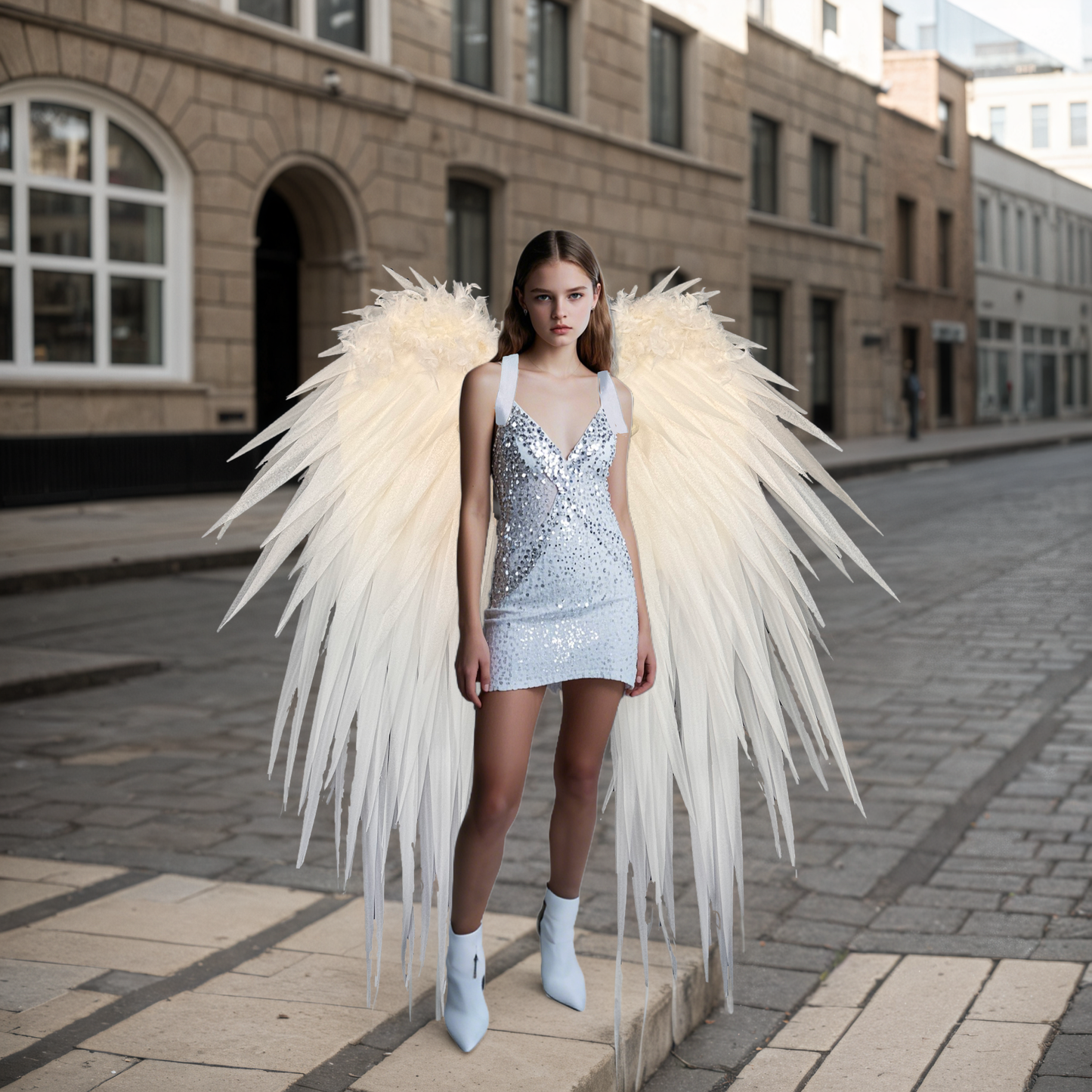 White foam cotton wings are a must-have for photography and runway shows.