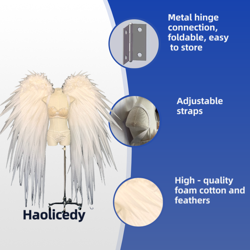 White foam cotton wings are a must-have for photography and runway shows.