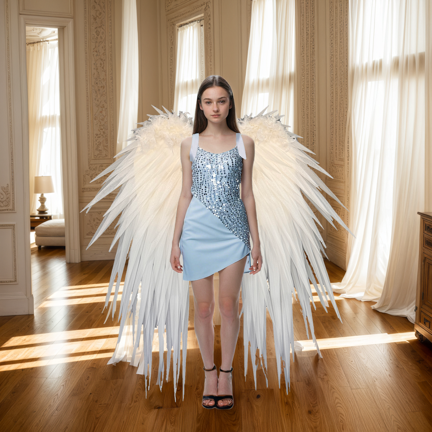 White foam cotton wings are a must-have for photography and runway shows.
